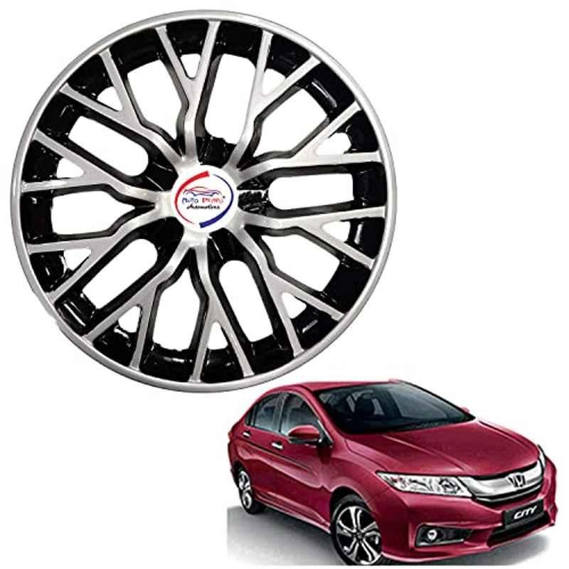 Auto Pearl 4 Pcs 15 inch ABS DC BBR03 Hubcap Wheel Cover Set with Retention Ring for Honda City Idtec 2016