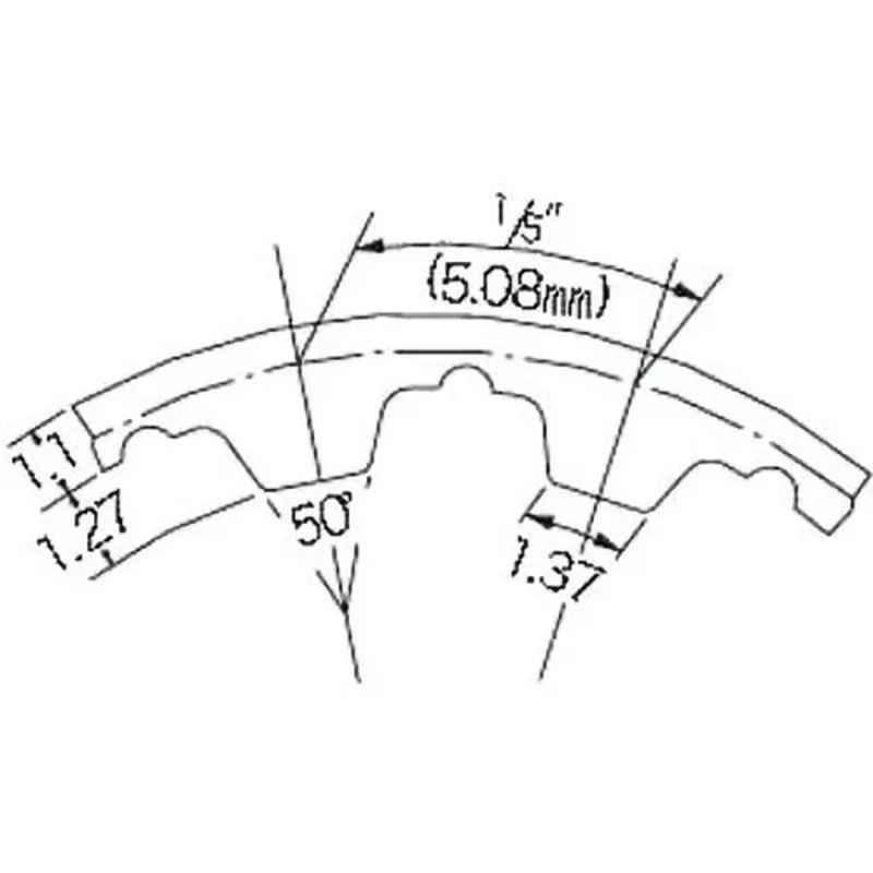Mitsuboshi 1854.2mm 365T XL-Type Polyurethane Timing Belt, 730XL025U