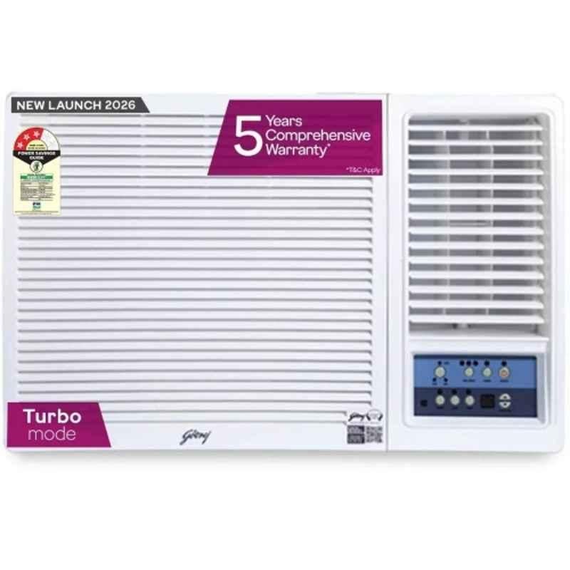 Godrej 1.5 Ton 3 Star White Window Inverter AC with 2026 Model Year, WIC 18W3TG WA