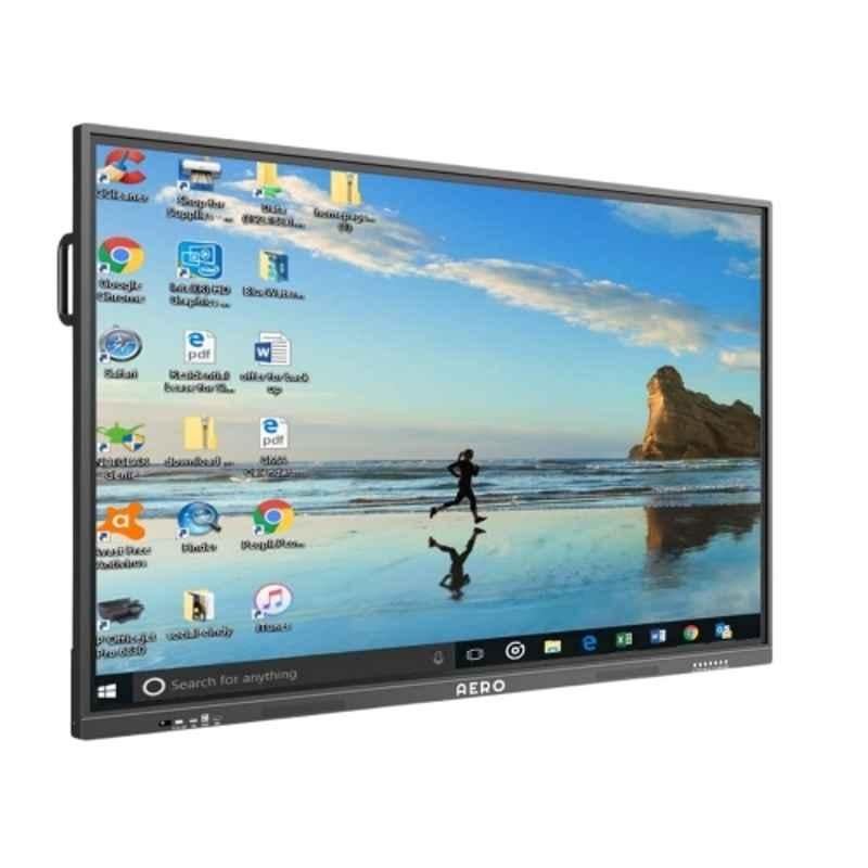 Aero 86 inch 3840x2160p UHD LED Black 4K Interactive Flat Panel Display with IPS Panel