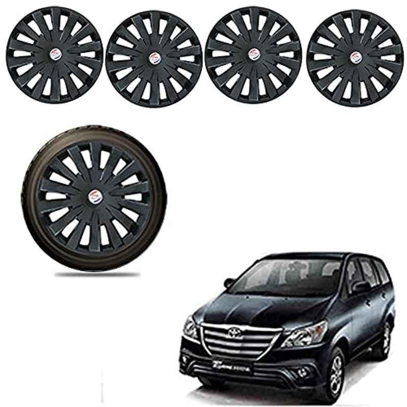 Auto Pearl 4 Pcs 15 inch ABS Black Car Wheel Cover Set for Toyota Innova 2013 & 2015, APA31