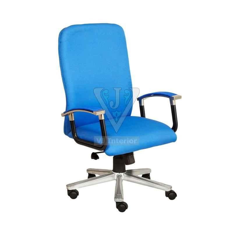 VJ Interior 17.5x20 inch Blue Mesh Fabric Revolving Office Chair, VJ-1661