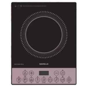 Havells EVO COOK PB-16 1600W Glass Ceramic Black & Purple Induction Cooktop with Push Button Control, GHCICEKK160