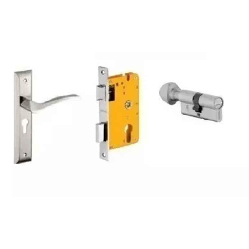 Dorset HL Series Fina 60mm Stainless Steel Silver Chrome Finish Door Handle Lock Set with Coin & Knob