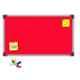 Nechams 1.5'x1' Fabric Notice Board Economy Series RED FABRED151UF