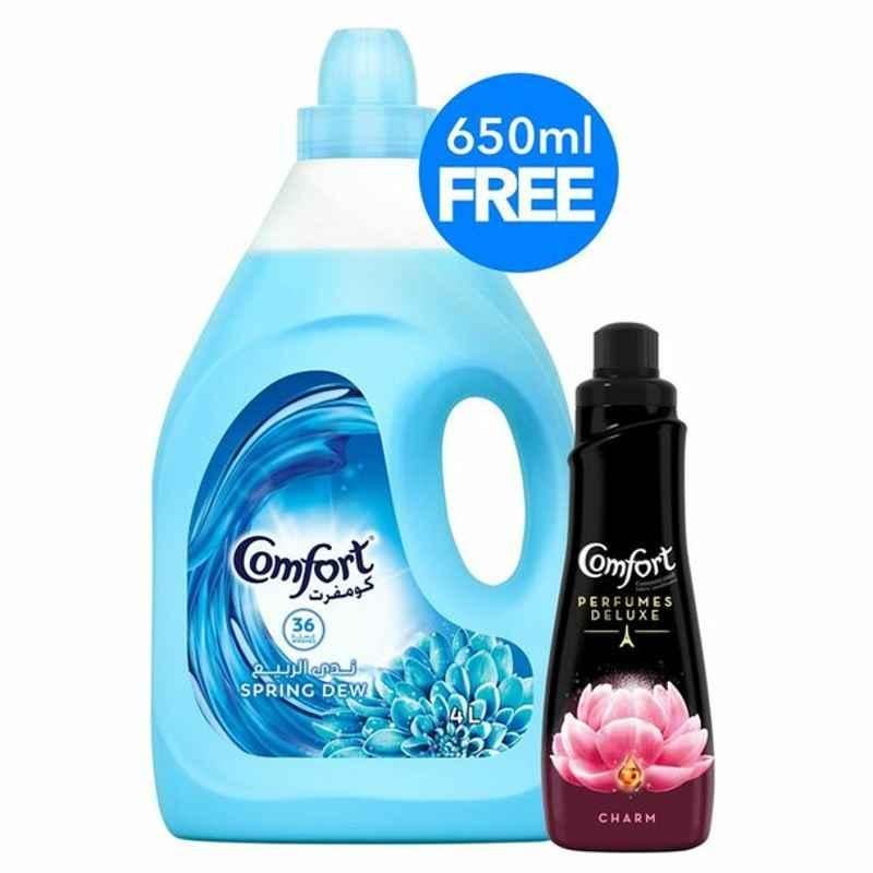 Comfort Fabric Softener With Perfumes Deluxe Conditioner, Spring Dew, 2 Pcs/Set
