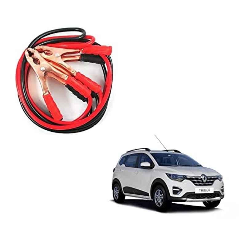 Kozdiko 7.5ft 500A Copper Heavy Duty Anti-Tangle Car Battery Booster Jumper Cable for Renault Triber