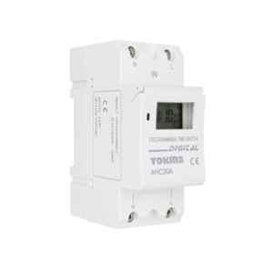 Yokins 30A 230VAC DIN Rail Mount Digital Timer Switch with 16 ON/Off Settings, YD-AHC30A