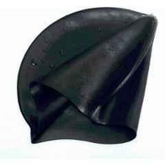 Matrica Black Non-toxic Tasteless Durable High Elasticity Swimming Cap, Size: Free
