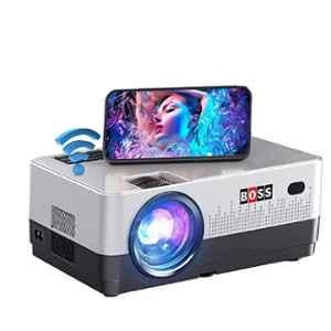 Boss S13A-Pro 4000lm 1920x1080p 180inch Display Android 8.0 White Miracast Portable Projector