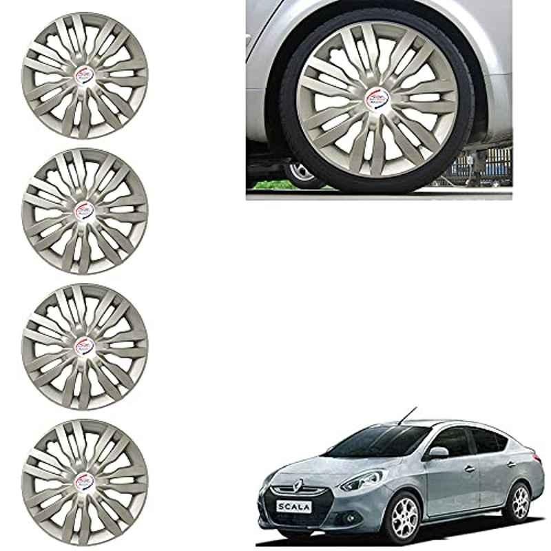 Auto Pearl 4 Pcs 14 inch ABS Silver Premium Car Wheel Cover Set for Renault Scala RXE