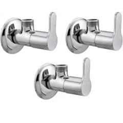 Senkiddpro Marc Stainless Steel Chrome Finish Wall Mounted Angle Cock (Pack of 3)