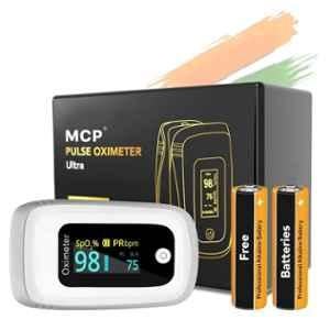 MCP 1.5V Ultra White Finger Pulse Oximeter with Oxygen Saturation Monitor, LCD Display & 2 Pcs AAA Battery, BM2000A