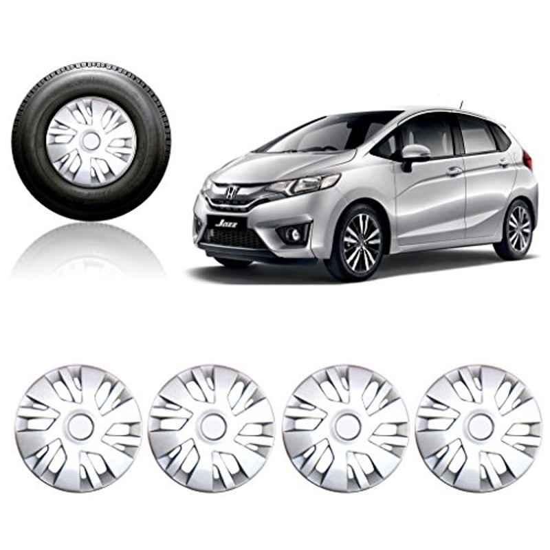 Buy Auto Pearl 4 Pcs 14 inch Silver Full Caps Wheel Cover Set for Honda Jazz 2015 Online At Price 1328