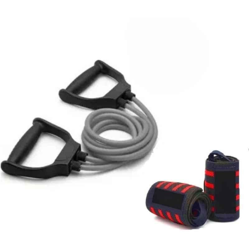 Shopeleven 25kg Rubber & Plastic Toning Tube with Gym Wrist Band