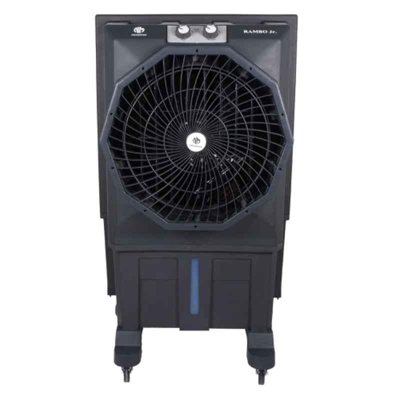 Novamax Rambo Jr. 75L 250W Grey Desert Air Cooler| Auto Swing Louvers & Powerful Air Throw| Mosquito Net & Dust Filter| 4 Ways Air Deflection| Honeycomb Cooling Pads| 3 Speed Settings| Inverter Compatible