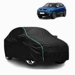 Aarex Auto Polyester Black 100% Waterproof Car Body Cover with Mirror Pocket, Triple Stitched & Dustproof for Tata Punch 2010-2025 All Models