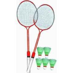 STYRKR Iron Multicolour Badminton Racquet kit Set with Shuttlecocks @41 Badminton Kit
