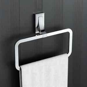 Plantex Towel Ring for Bathroom/Pure Brass Towel Holder/Towel Stand/Towel Hanger/Bathroom Accessories APS-RTO-05, Chrome