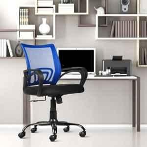 Rose Ruby Mesh Blue & Black Medium Back Ergonomic Chair