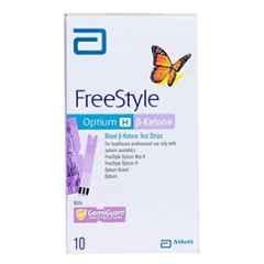 Abbott 10 Pcs FreeStyle Optimum H Beta Ketone Blood Test Strips Box