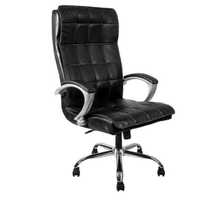Modern India Leatherette Black High Back Office Chair, MI230 (Pack of 2)