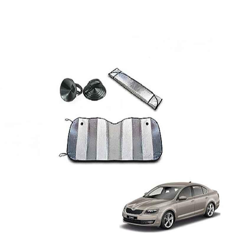 Kozdiko Aluminium Foil UV Protection Silver Windshield Sun Shade for Skoda Octavia 2013-2021