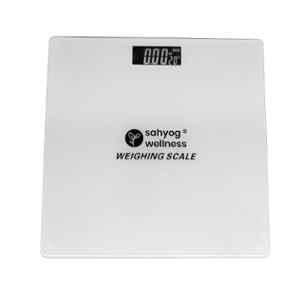 Sahyog Wellness 180kg Glass White Personal Digital Weighing Scale with Battery