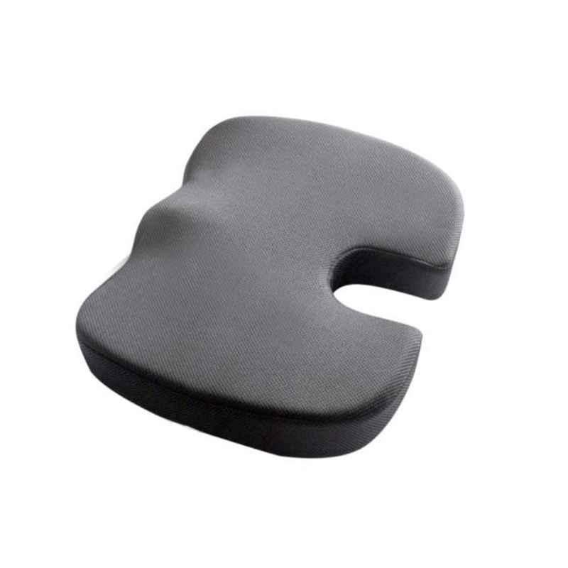 Fovera FO24 Grey Orthopedic Memory Foam Coccyx Seat Cushion, Size: L