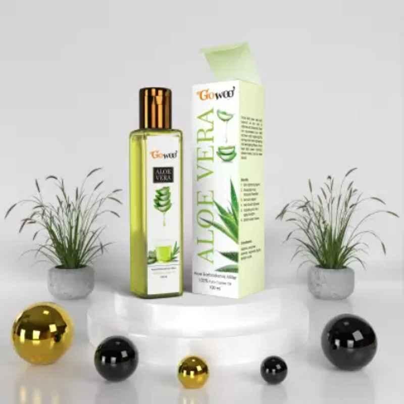 GoWoo 100ml Pure Aloe Vera Carrier Oil for Skin & Hair, GOWOO-P-163