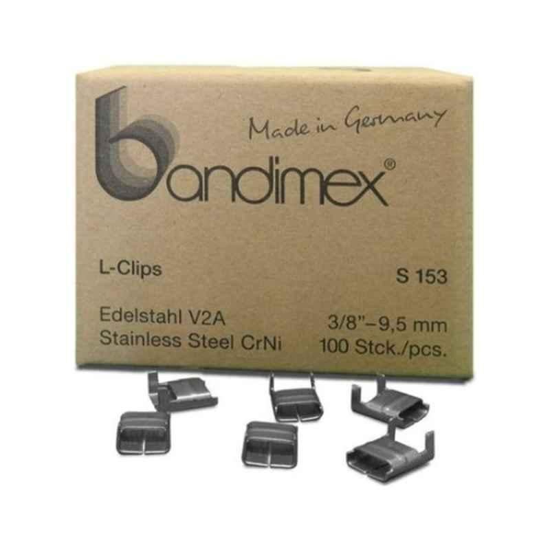 Bandimex 100 Pcs 3/8 inch Silver Light Duty Clips, S-153