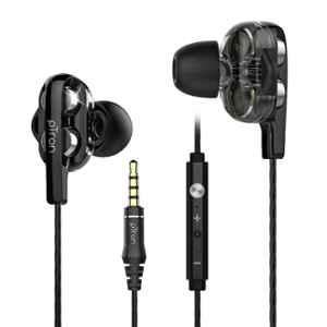 pTron Boom Ultima V2 Black Dual Driver In-Ear Gaming Wired Earphones with Mic & 1.2m Tangle-Free Cable