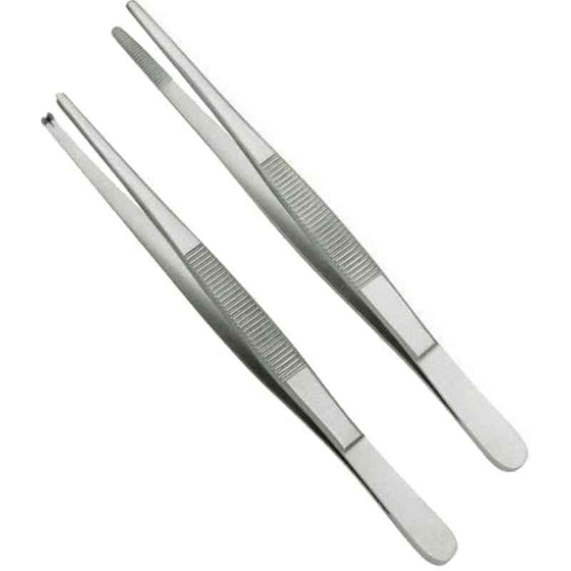Forgesy NEO60 2 Pcs 8 inch Stainless Steel Toothed & Non-Toothed Thumb Dissecting Forceps Set