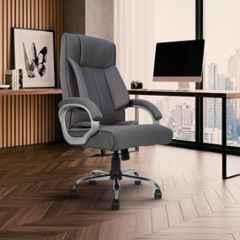 Cellbell BossPro Leatherette High Back Grey Ergonomic Chair, CBHKFOC14488