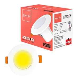 Fybros Zeno 3W Polycarbonate Yellow Round LED Down Light for Bedroom & Living Room, FLS5844A