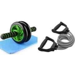 Shopeleven ABS Multicolour AB Wheel & Toning Tube Combo for Full Body Strengthening