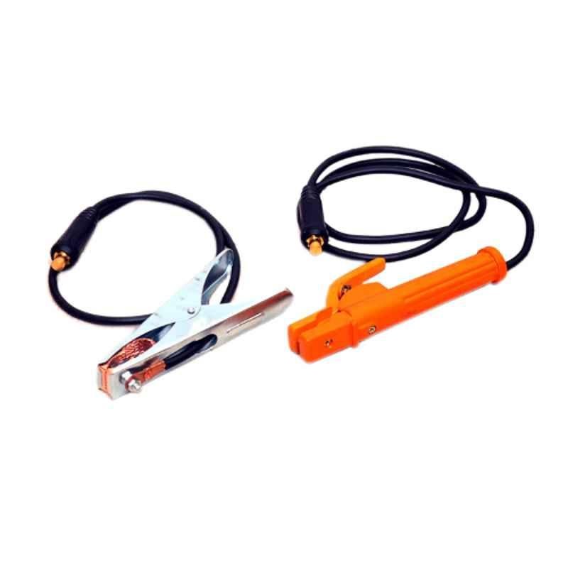 WELDSTORM 2 Pcs Welding Electrode Holder & Earthing Clamp Set with Copper Cable & Connector