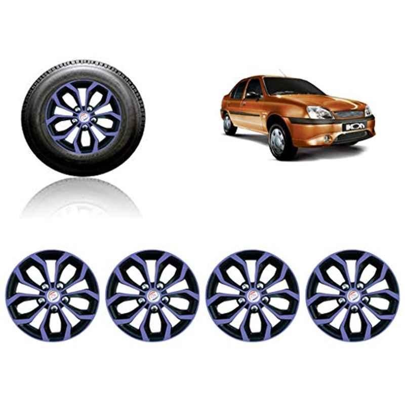 Auto Pearl 4 Pcs 13 inch ABS Violet & Black Car Wheel Cover Set for Ford Ikon