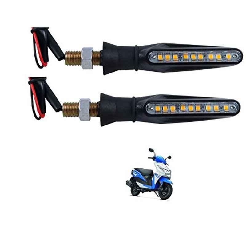 Kozdiko 4 Pcs Plastic Front & Rear Side Sleek Yellow Bike Indicator Set for Honda Dio
