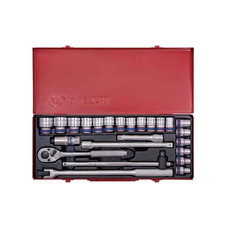 24PC.1/2"DR.SOCKET SET 6PT METRIC CHROME, 4526MR