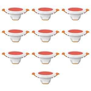 Fybros F-Eco 6W Polycarbonate Red Round LED Ceiling Light, FLS5852J (Pack of 10)