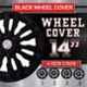 Auto Pearl 4 Pcs 14 inch ABS Black Wheel Cover Set for Maruti Suzuki Swift Dzire T-1