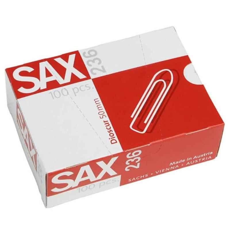 Sax 100Pcs 50mm Paper Clips Box, 236