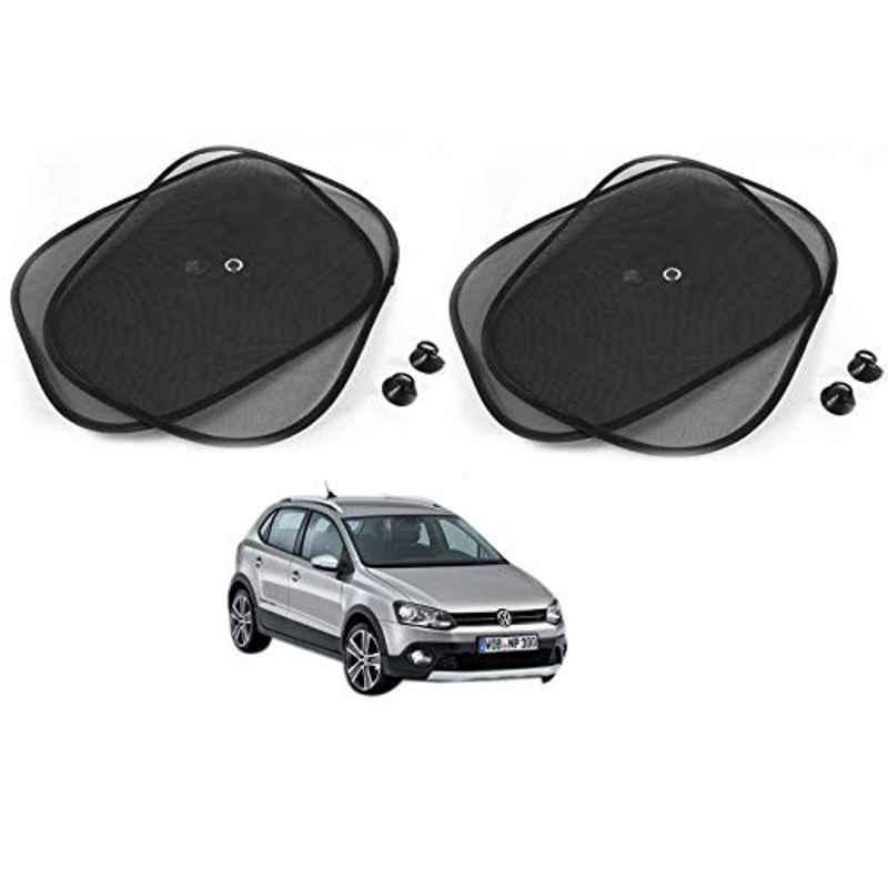 Kozdiko 4 Pcs Black Chipokoo Car Window Sunshade Curtain Set for Volkswagen Polo Cross, koz_79068