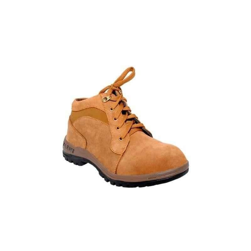 JK Steel JKPHB3TAN Steel Toe Leather Safety Shoes, Size: 10