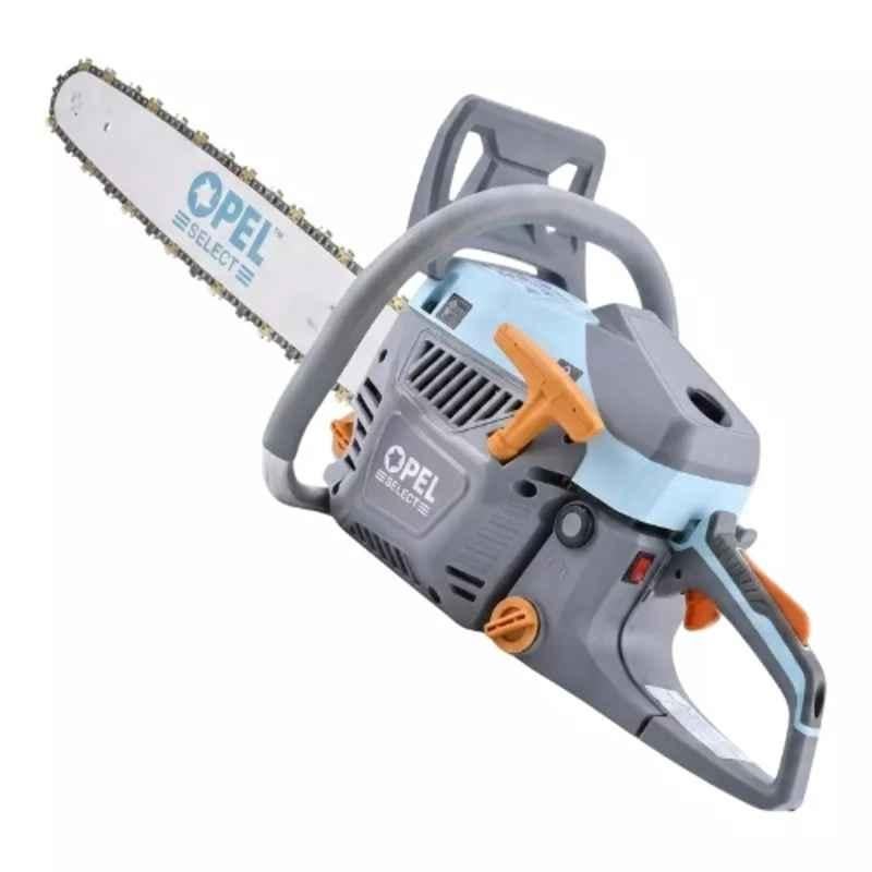 Opel Select 18 inch 68cc 2 Stroke Petrol Operated Chainsaw for Wood Cutting & Carpentry Use, 5203