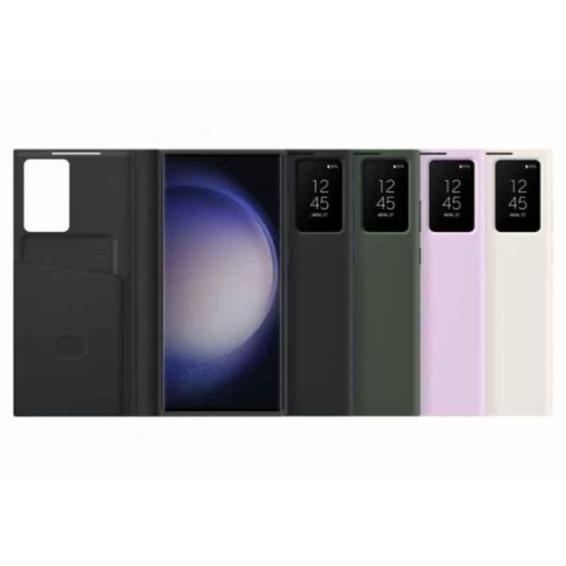 Samsung S23 Ultra Black Smart View Wallet Cover Case, EF-ZS918
