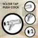 ZAP Brass Chrome Finish Silver Push Water Tap