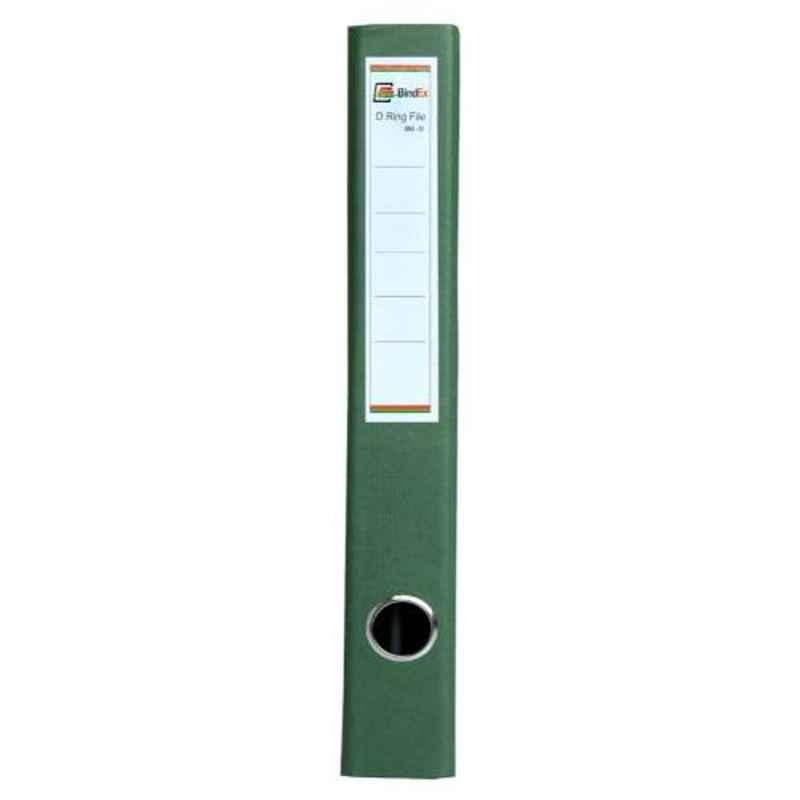 Bindex Green Office D Ring Binder File, BNX20A1-Green (Pack of 4)