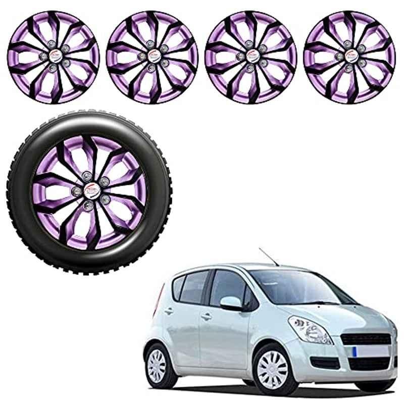 Auto Pearl 4 Pcs 14 inch ABS Black & Violet Car Wheel Cover Set for Maruti Suzuki Ritz T1